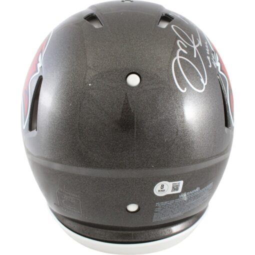 Mike Alstott Signed Tampa Bay Buccaneers Pro TB Helmet 2 Insc. Beckett 50179