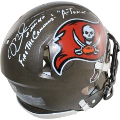 Mike Alstott Signed Tampa Bay Buccaneers Authentic Helmet 2 Insc. Beckett 54301
