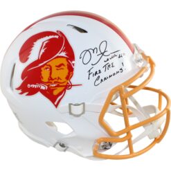 Mike Alstott Signed Tampa Bay Buccaneers Authentic TB Helmet Insc Beckett 51679