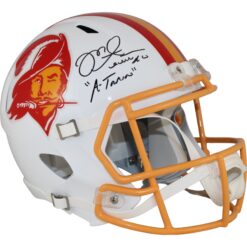 Mike Alstott Signed Tampa Bay Buccaneers F/S TB Helmet A Train Beckett 50174