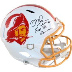 Mike Alstott Signed Tampa Bay Buccaneers F/S TB Helmet Cannons Beckett 51688