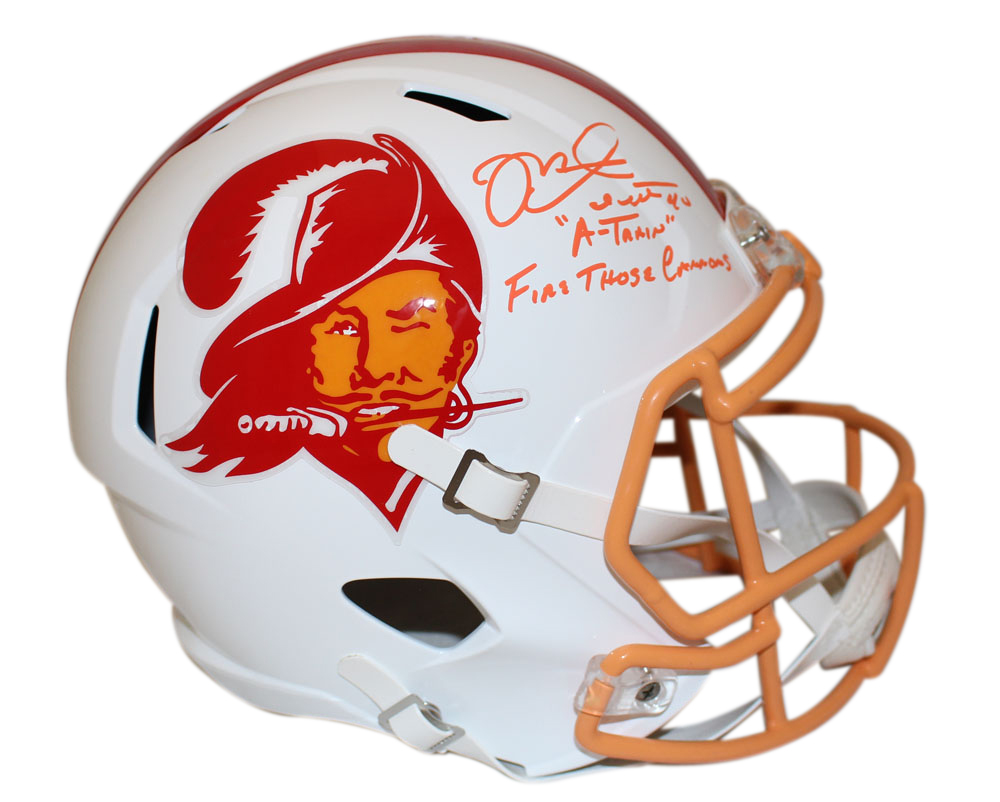 Mike Alstott Signed Tampa Bay Buccaneers F/S 1976-96 Speed Helmet BAS