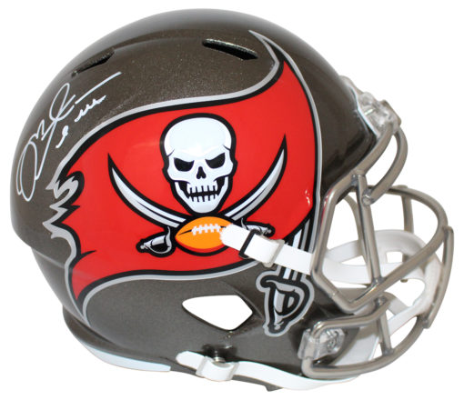 Mike Alstott Autographed Tampa Bay Buccaneers Speed Replica Helmet BAS 25190