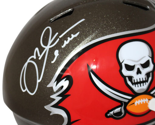 Mike Alstott Autographed Tampa Bay Buccaneers Speed Replica Helmet BAS 25190