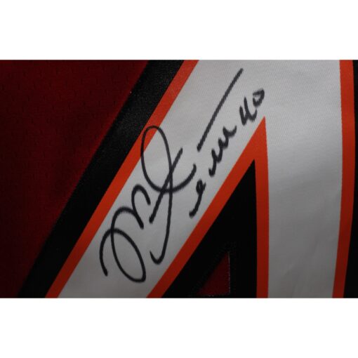 Mike Alstott Signed Tampa Bay Buccaneers Mitchell&Ness L Jersey Insc. BAS 49096