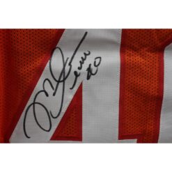 Mike Alstott Autographed Pro Style XL Orange TB Jersey Beckett Witness 50184