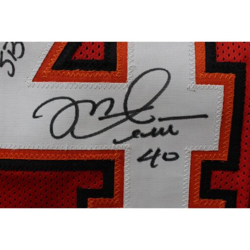 Mike Alstott Autographed Pro Style XL Red Jersey SB XXXVII Champs Beckett 50181