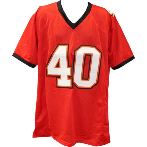 Mike Alstott Autographed Pro Style XL Red Jersey SB XXXVII Champs Beckett 50181