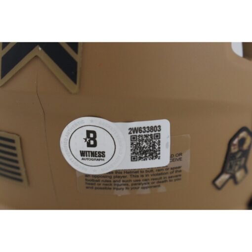 Mike Alstott Autographed Tampa Bay Buccaneers 23 STS Mini Helmet Beckett 50214