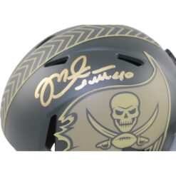 Mike Alstott Autographed Tampa Bay Buccaneers 25 STS Mini Helmet Beckett 54105
