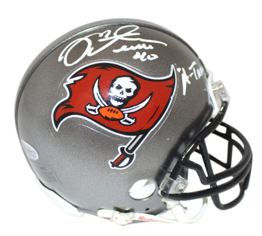 Mike Alstott Signed Tampa Bay Buccaneers Mini Helmet A-Train BAS 24451
