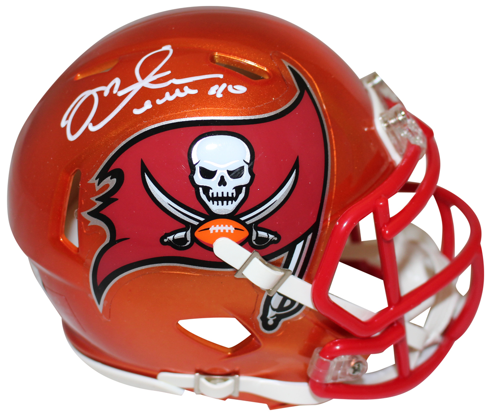 Mike Alstott Autographed Tampa Bay Buccaneers Flash Mini Helmet BAS