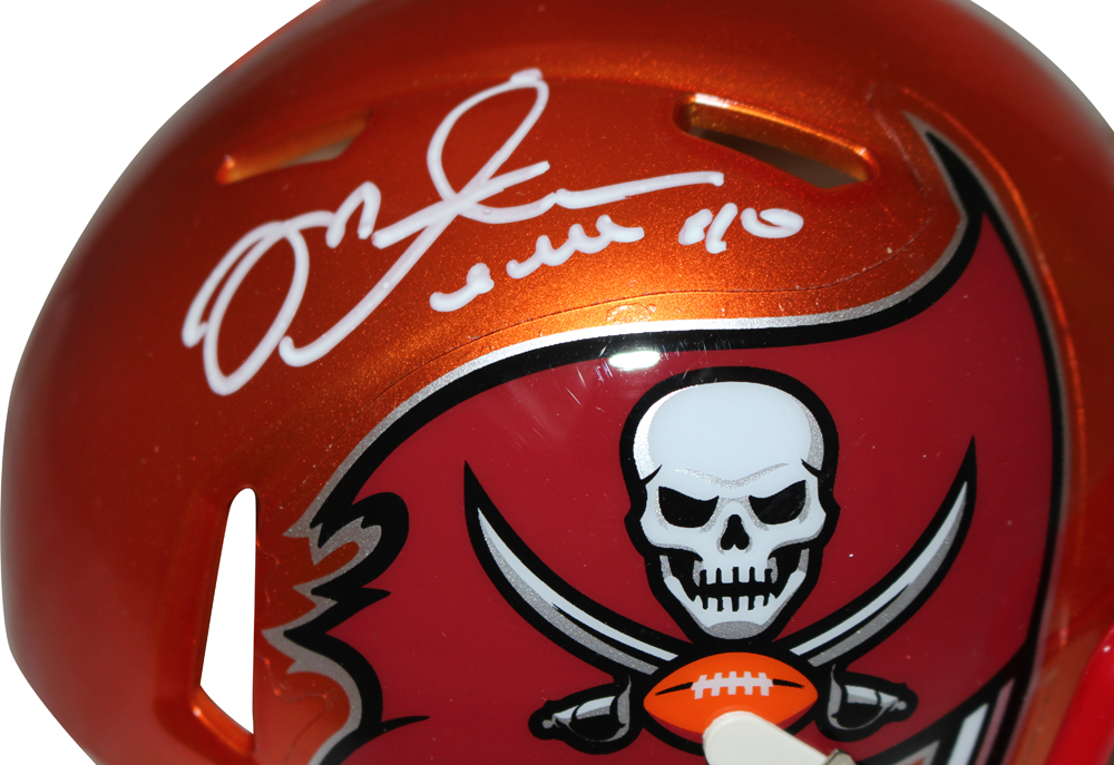 Mike Alstott Autographed Tampa Bay Buccaneers Flash Mini Helmet BAS