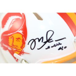 Mike Alstott Signed Tampa Bay Buccaneers TB Mini Helmet Beckett Witness 51711