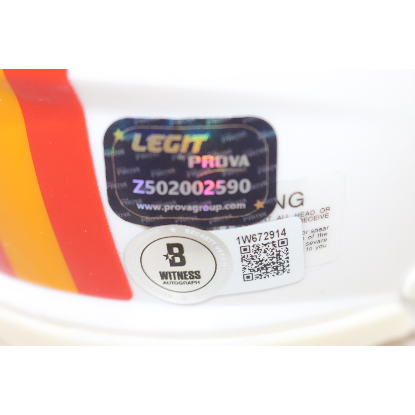 Mike Alstott Signed Tampa Bay Buccaneers TB Mini Helmet Beckett Witness 51711 4 Mike Alstott Signed Tampa Bay Buccaneers TB Mini Helmet Beckett Witness 51711