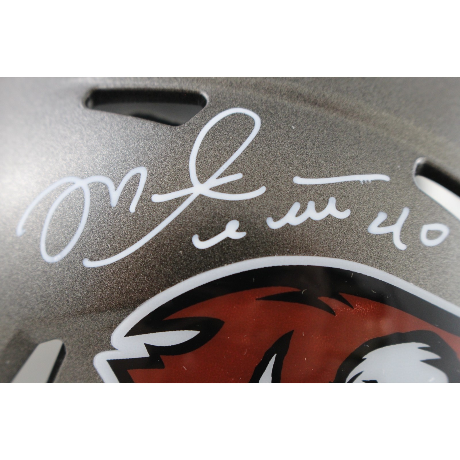 Mike Alstott Signed Tampa Bay Buccaneers TB Mini Helmet Beckett Witness 39818 2 Mike Alstott Signed Tampa Bay Buccaneers TB Mini Helmet Beckett Witness 39818