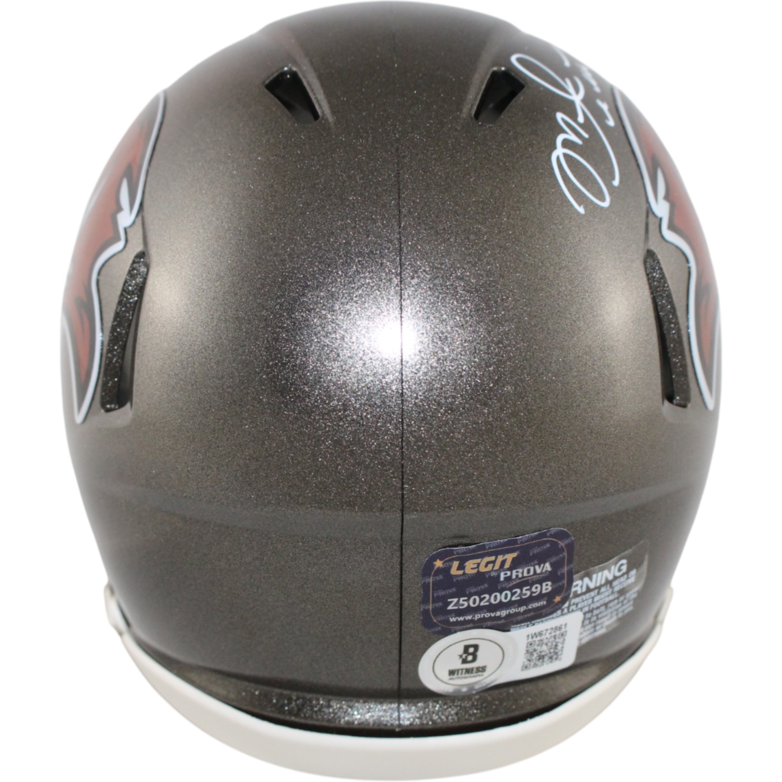 Mike Alstott Signed Tampa Bay Buccaneers TB Mini Helmet Beckett Witness 39818 3 Mike Alstott Signed Tampa Bay Buccaneers TB Mini Helmet Beckett Witness 39818