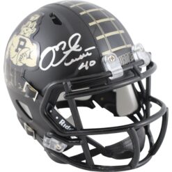 Mike Alstott Signed Purdue Boilermakers Vintage Pete Mini Helmet Beckett 50200