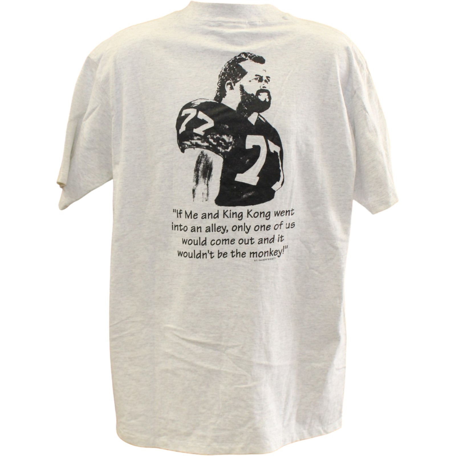 Lyle Alzado Oakland Raiders King Kong Alley Size XL White Mens T-Shirt 55504 3 Lyle Alzado Oakland Raiders King Kong Alley Size XL White Mens T-Shirt 55504