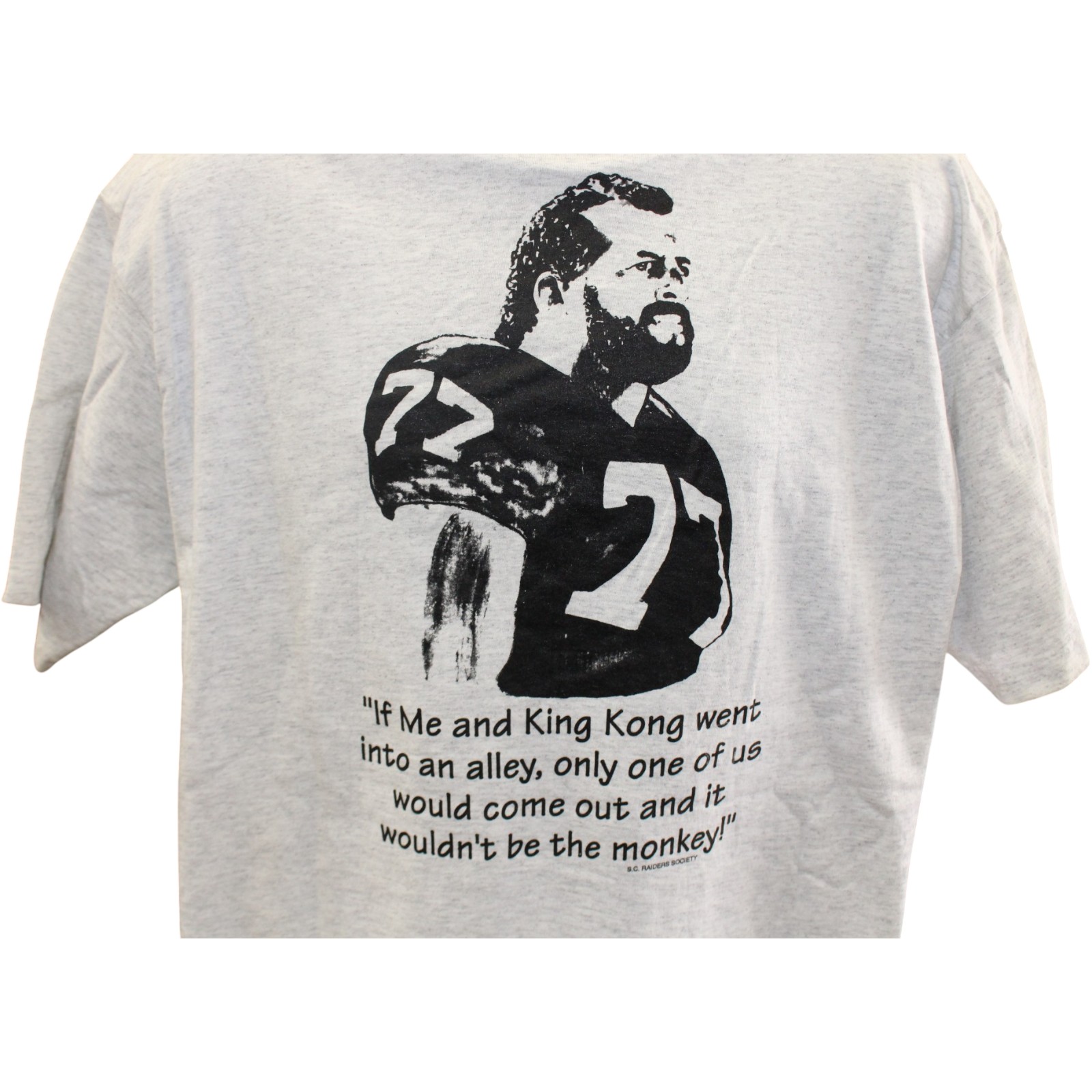 Lyle Alzado Oakland Raiders King Kong Alley Size XL White Mens T-Shirt 55504 4 Lyle Alzado Oakland Raiders King Kong Alley Size XL White Mens T-Shirt 55504