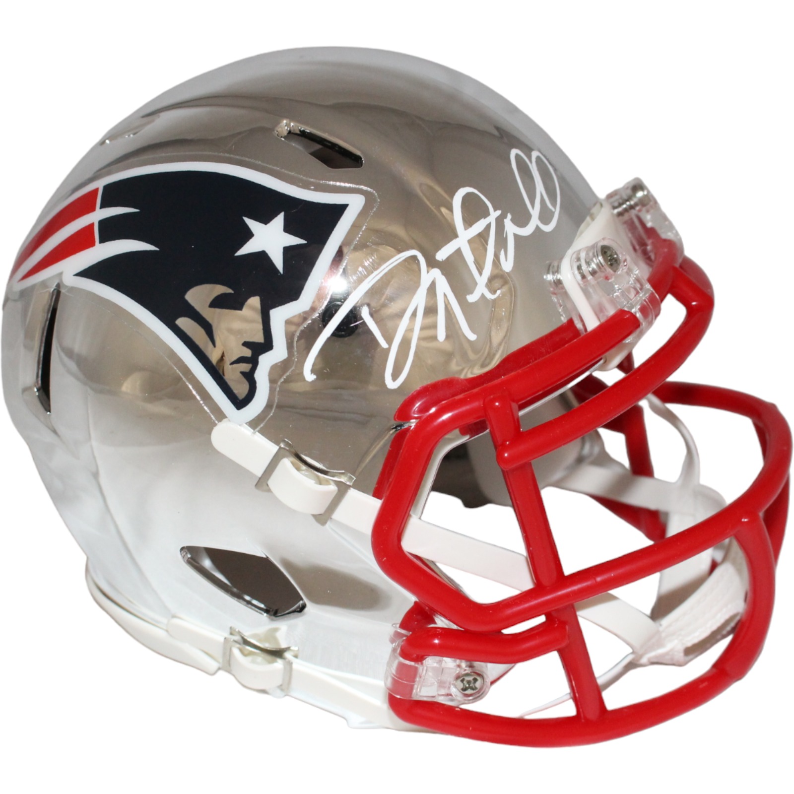 Danny Amendola Signed New England Patriots Chrome Mini Helmet Beckett