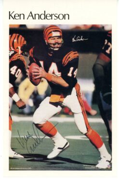 Ken Anderson Autographed/Signed Cincinnati Bengals Mini Poster Beckett 56074