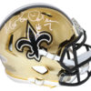 Morten Anderson Signed New Orleans Saints Chrome Mini Helmet BAS 26814