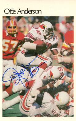 Ottis Anderson Signed St Louis Cardinals Mini Poster 1/50 Beckett 46158