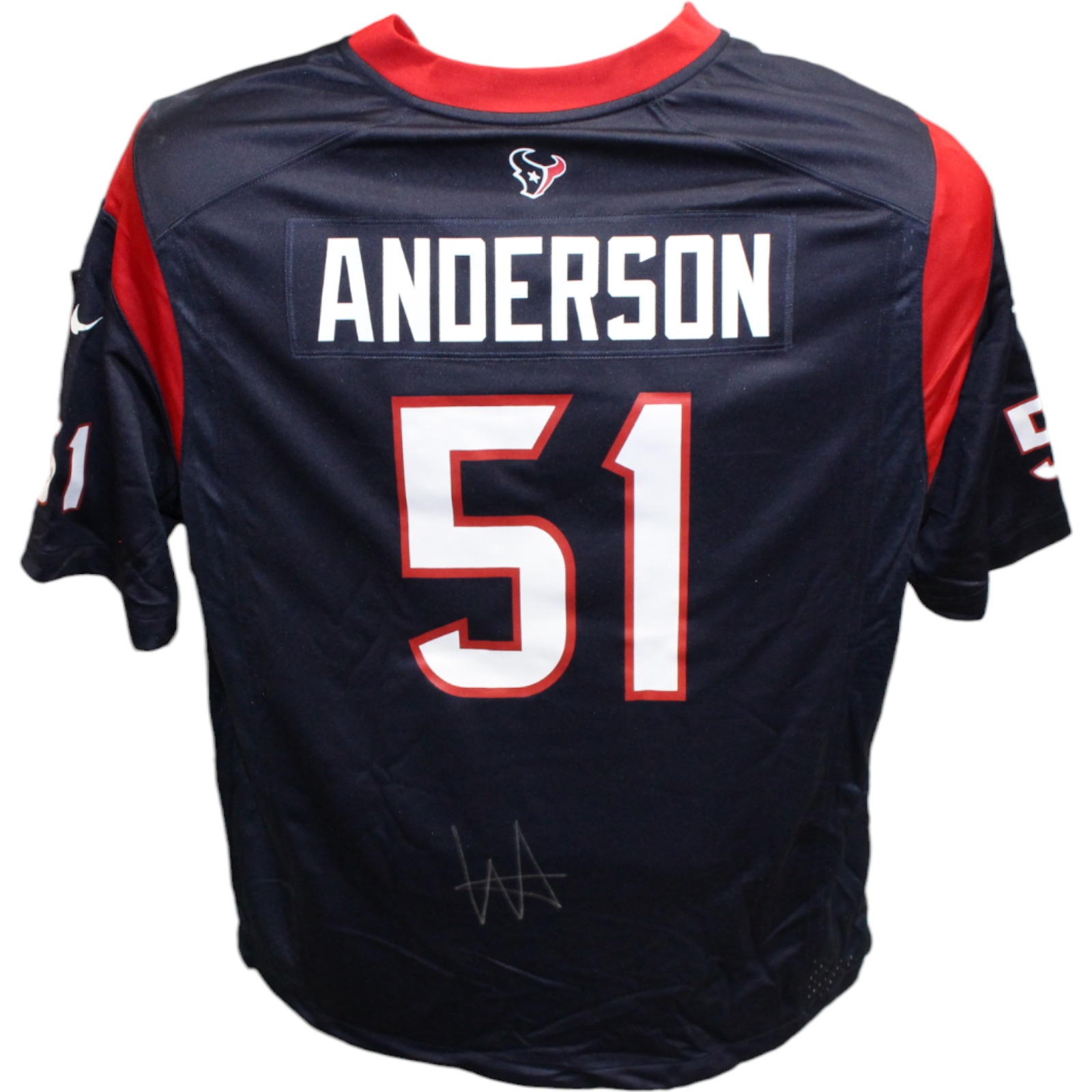Will Anderson Signed Houston Texans Navy Nike XL Jersey FAN