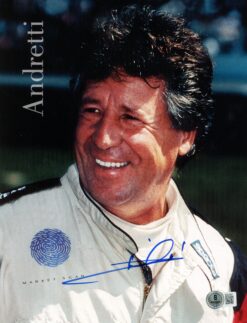 Mario Andretti Autographed/Signed Formula One 8x10 Photo Beckett 57324