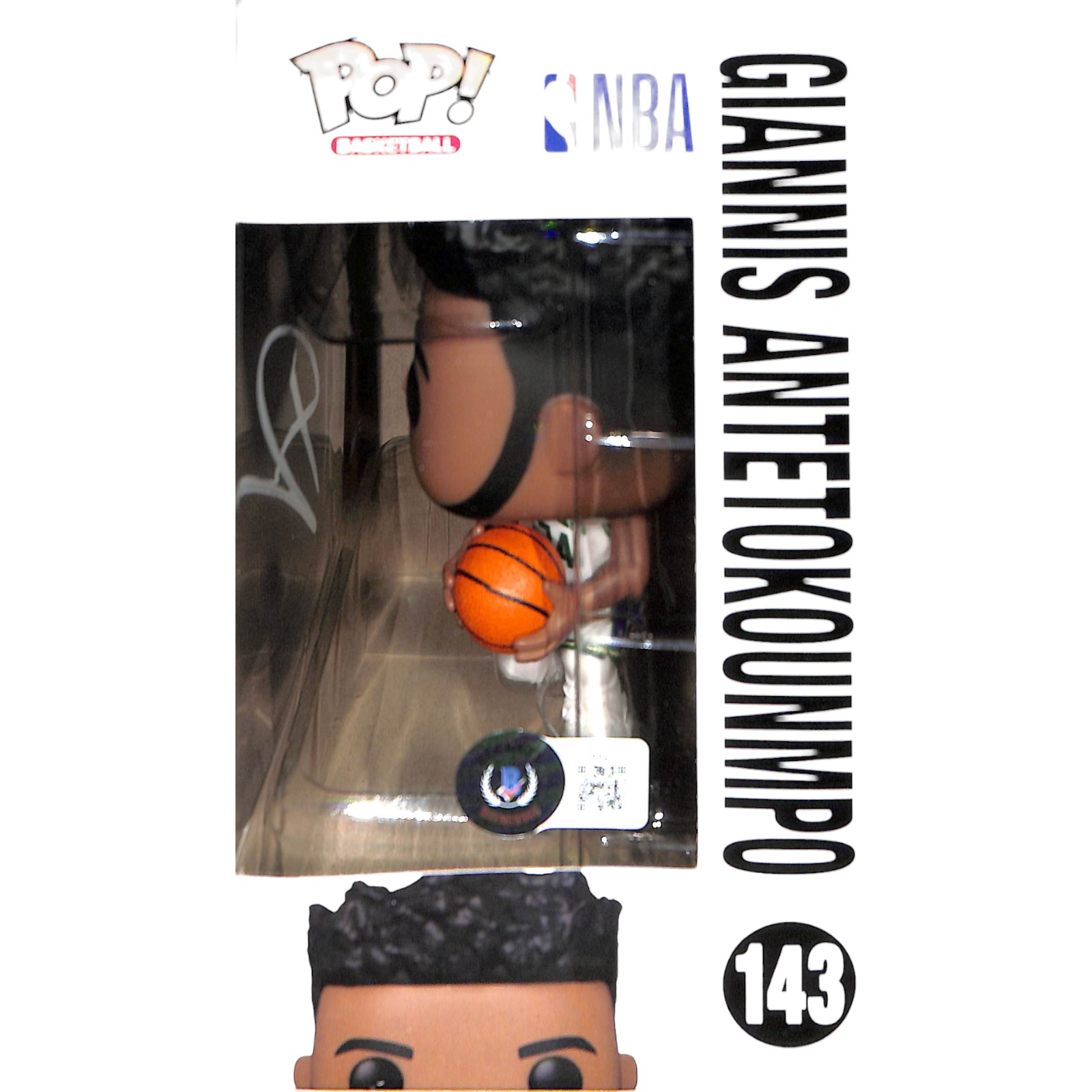 Giannis Antetokounmpo Milwaukee Bucks Signed Funko Pop! #143 BAS