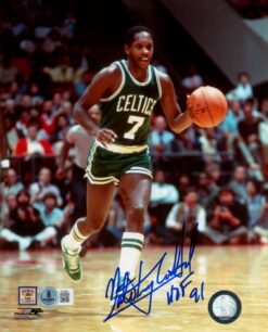 Nate Archibald Autographed/Signed Boston Celtics 8x10 Photo HOF Beckett 57375