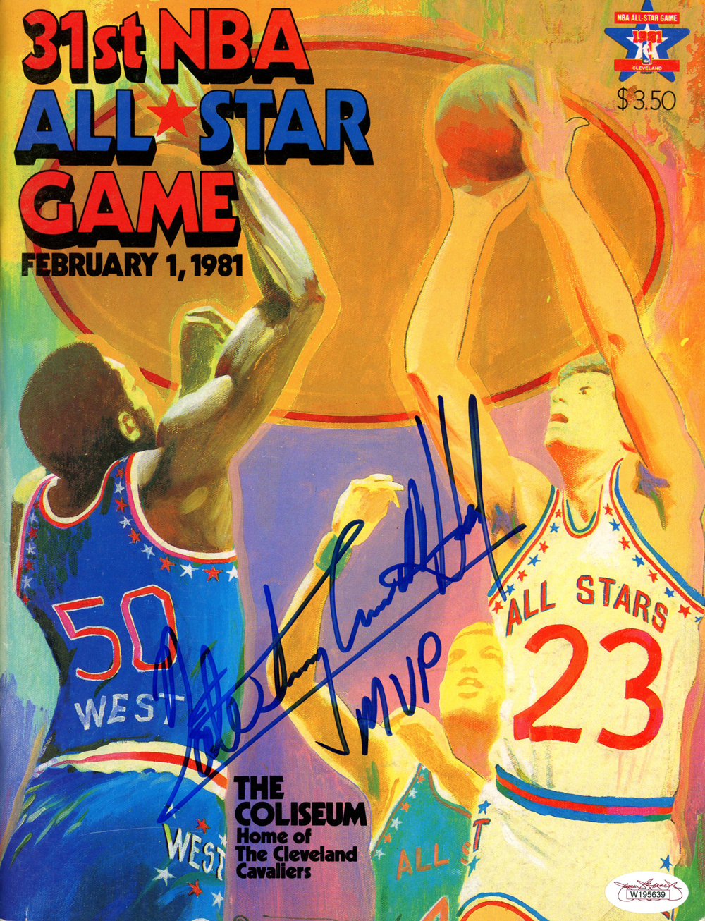 Nate Archibald Autographed/Signed 1981 All Star Game Program JSA