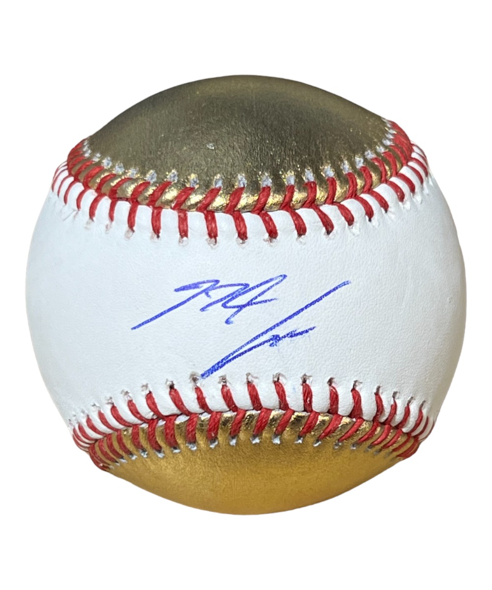 Nolan Arenado Autographed White Gold Baseball STL Cardinals Fanatics