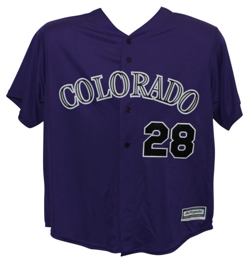 Nolan Arenado Autographed Colorado Rockies Majestic Purple XL Jersey FAN 25406