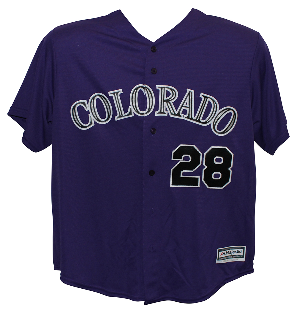 Nolan Arenado Autographed Colorado Rockies Majestic Purple XL Jersey ...