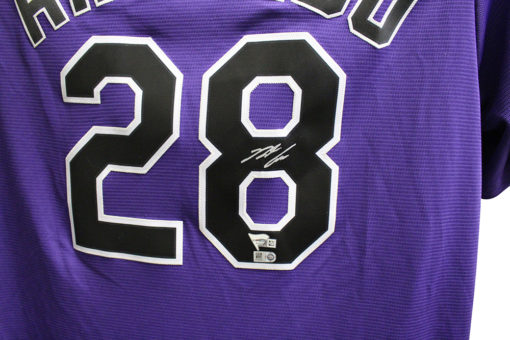 Nolan Arenado Signed Colorado Rockies Majestic Purple XL Jersey FAN 13545