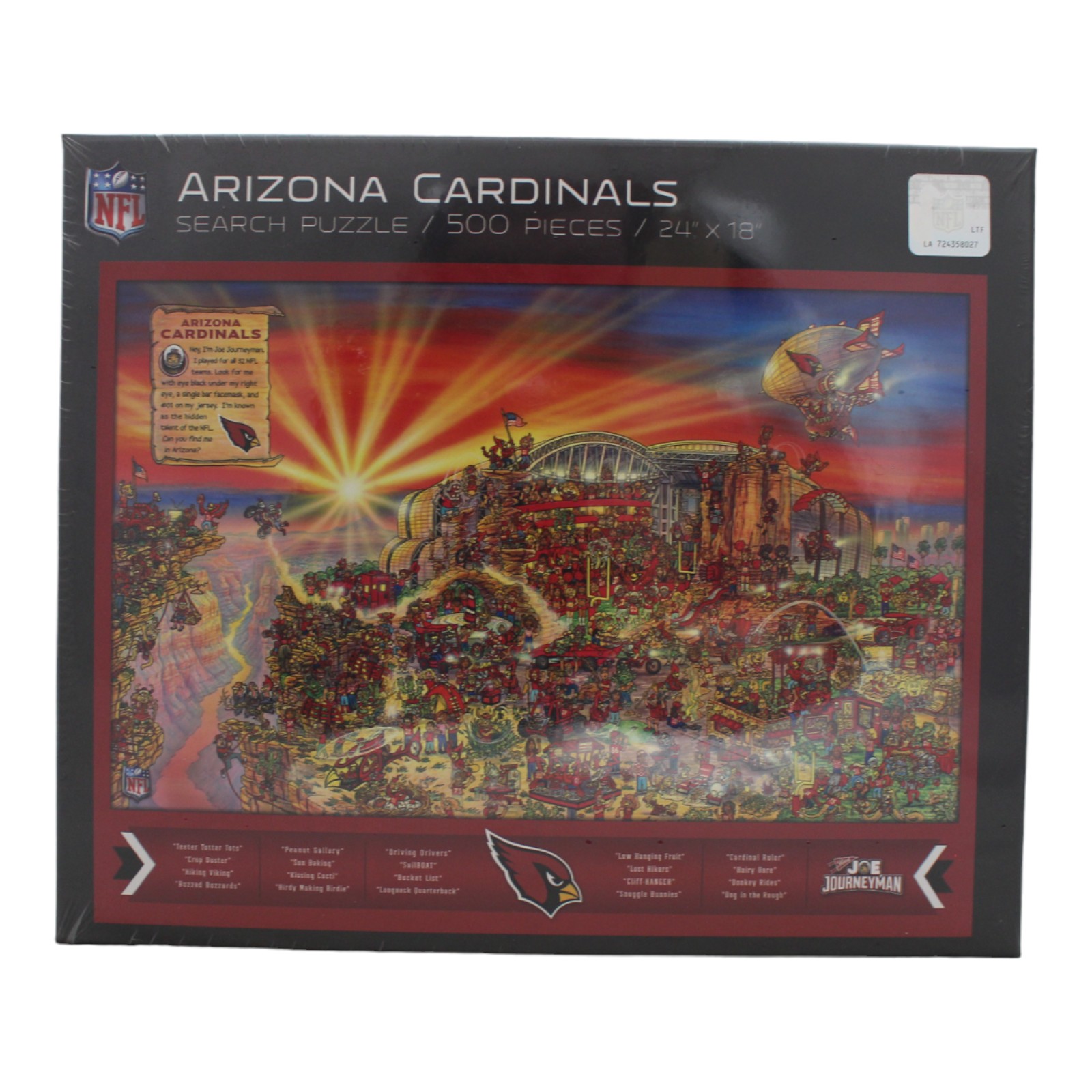 Arizona Cardinals 18"x24" YouTheFan 500 Piece Joe Journeyman Puzzle