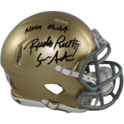 Sean Astin Rudy Ruettiger Signed Notre Dame Mini Helmet Never Quit BAS W 57969