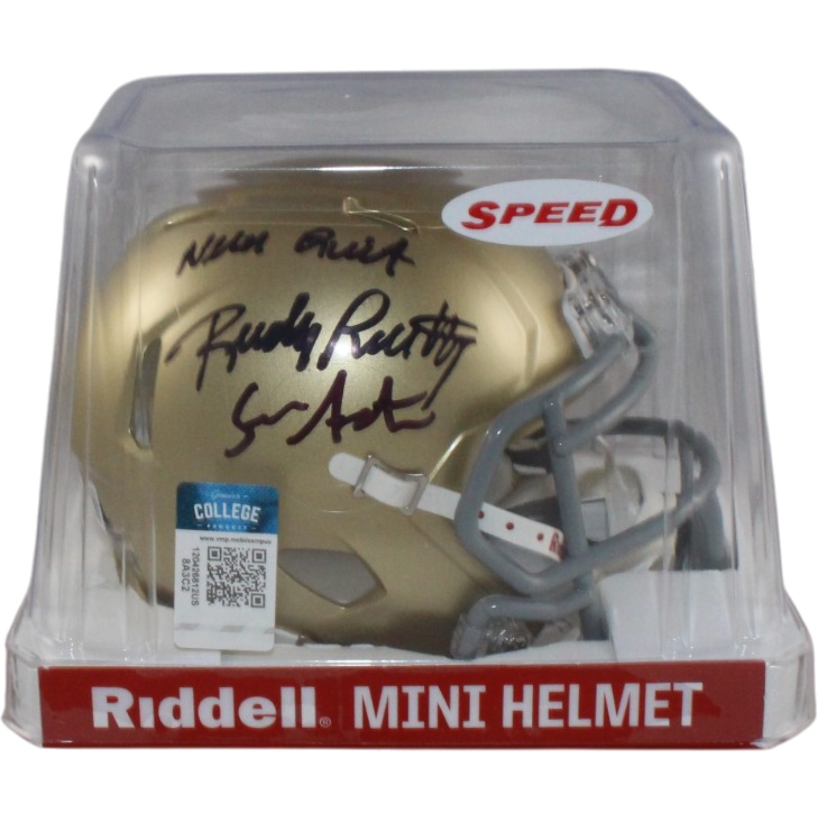 Sean Astin Rudy Ruettiger Signed Notre Dame Mini Helmet Never Quit BAS W 57969 5 Sean Astin Rudy Ruettiger Signed Notre Dame Mini Helmet Never Quit BAS W 57969