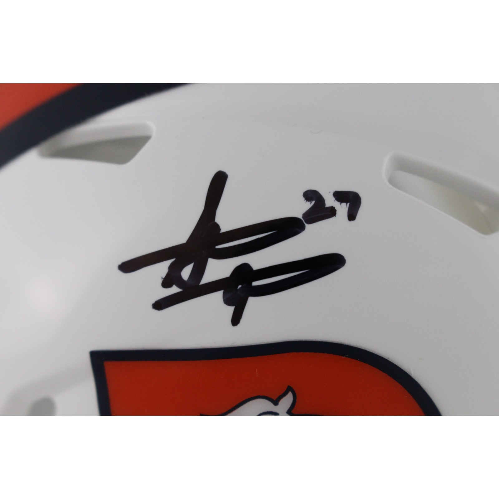 Steve Atwater Autographed/Signed Denver Broncos Alt 23 Mini Helmet Beckett 49069