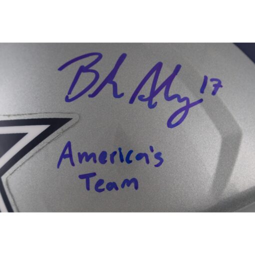 Brandon Aubrey Signed Dallas Cowboys F/S Helmet America's Team Beckett 50932