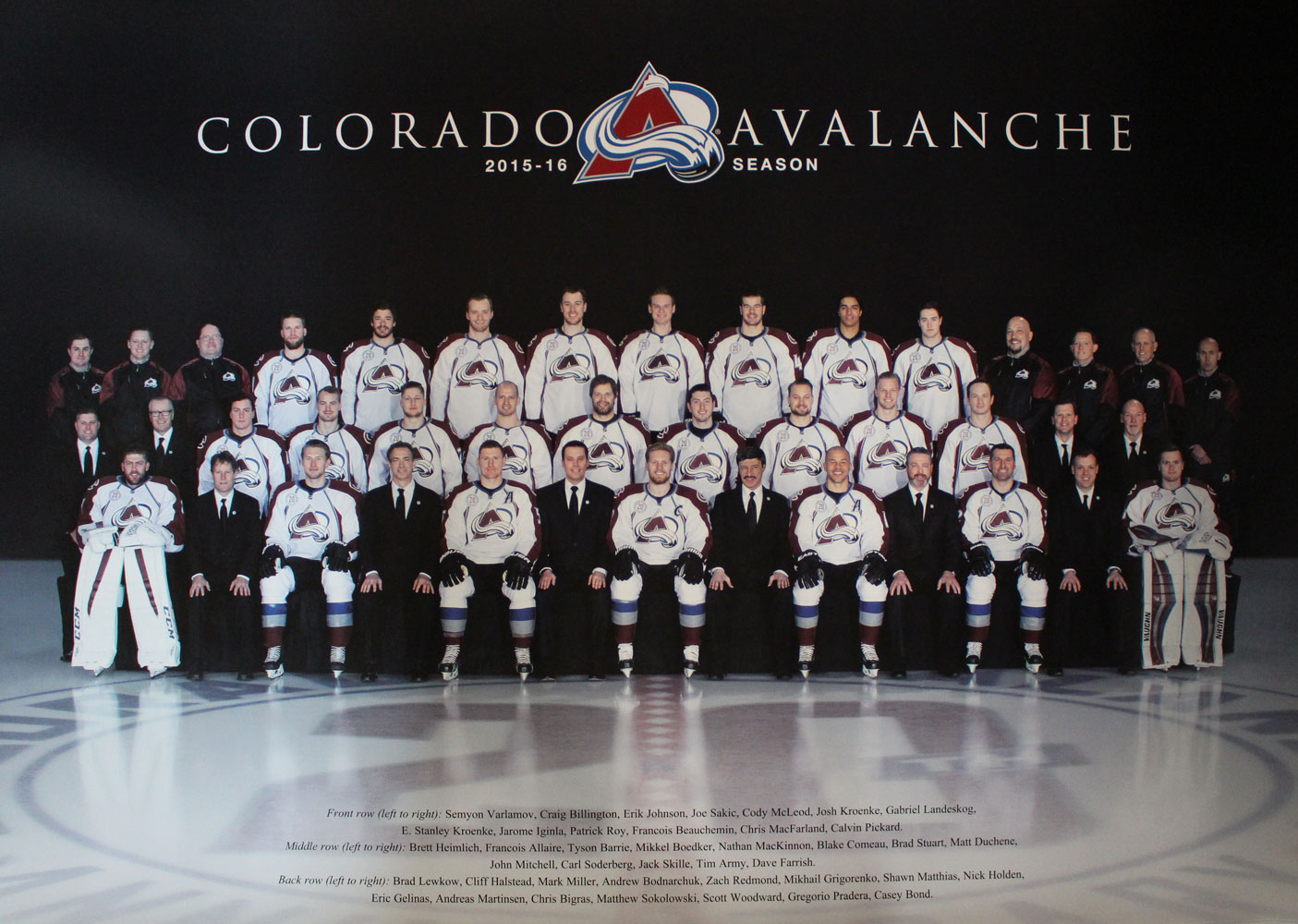 Colorado Avalanche 2015-16 Season Full Team Photo 24x17 Poster 27468