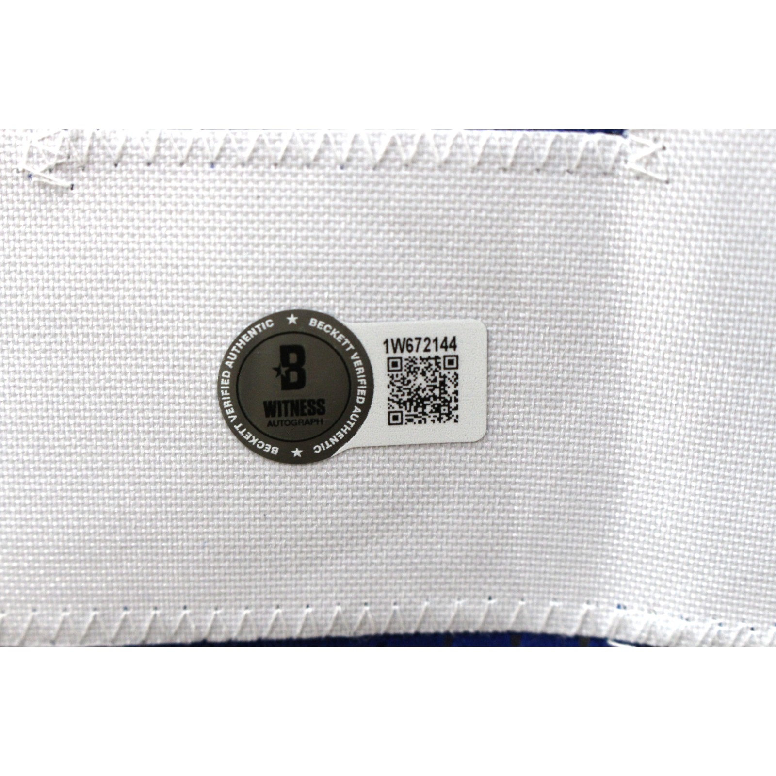 Tiki Barber Autographed/Signed Pro Style Blue XL Jersey Beckett Witness 51843 3 Tiki Barber Autographed/Signed Pro Style Blue XL Jersey Beckett Witness 51843