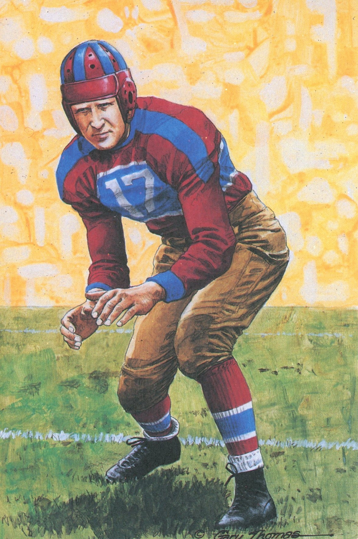 Morris "Red" Badgro New York Giants Goal Line Art Card Series 1 No 2 /5000 58037