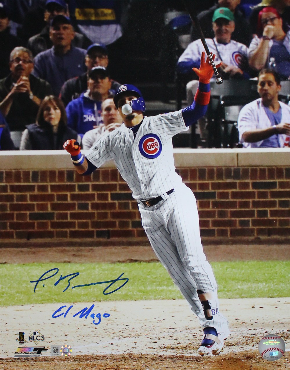 Javier Baez Autographed Chicago Cubs 11x14 Photo El Mago MLB 24371 PF