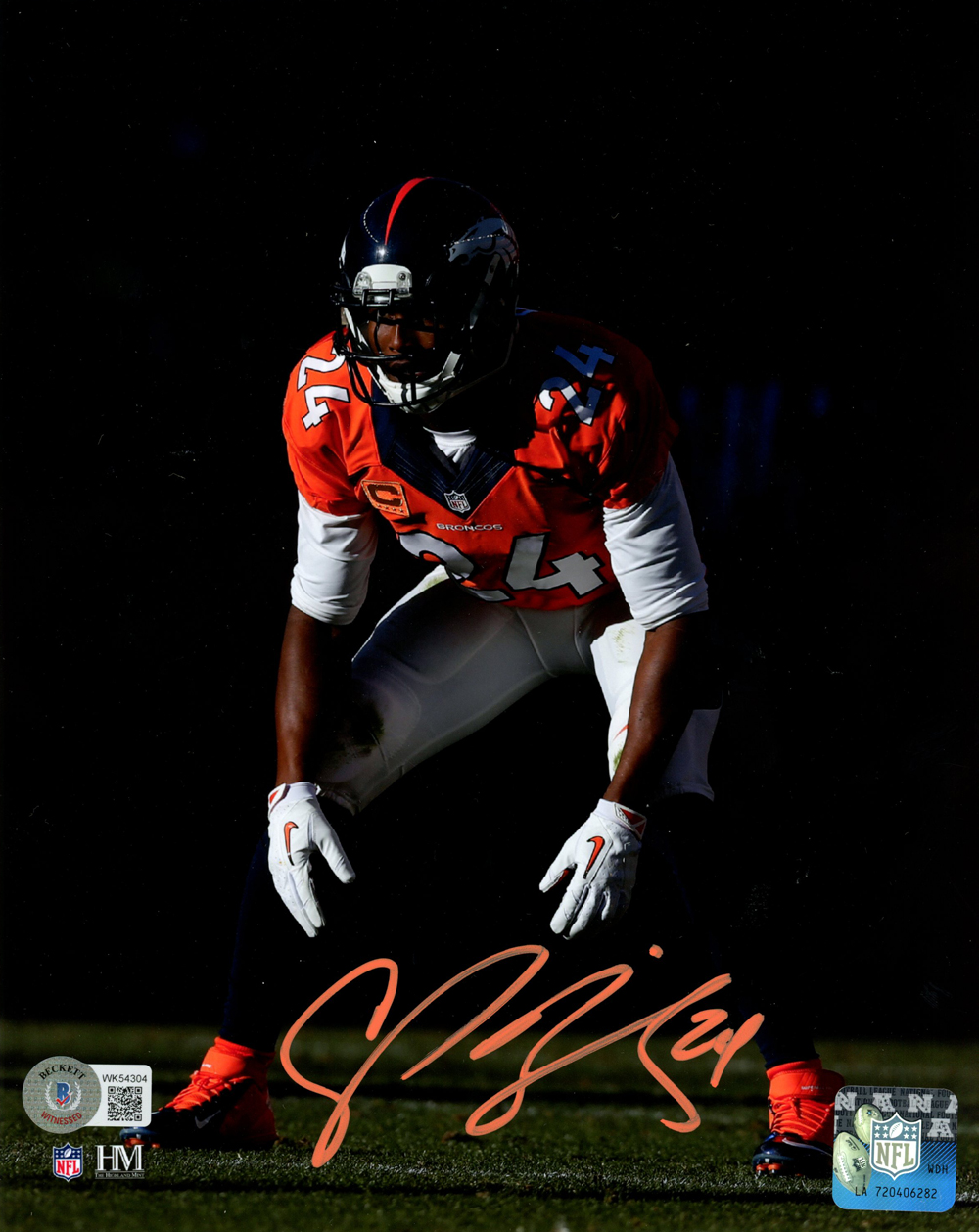 Champ Bailey Autographed/Signed Denver Broncos 8x10 Photo BAS 32848