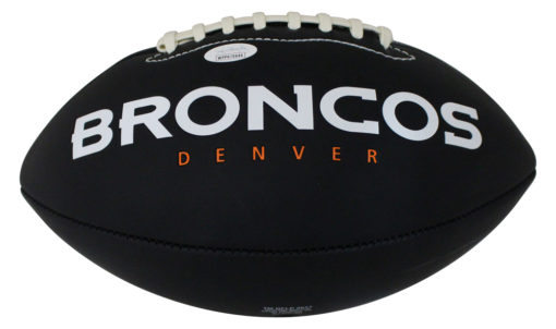 Champ Bailey Autographed/Signed Denver Broncos Black Logo Football JSA 21263