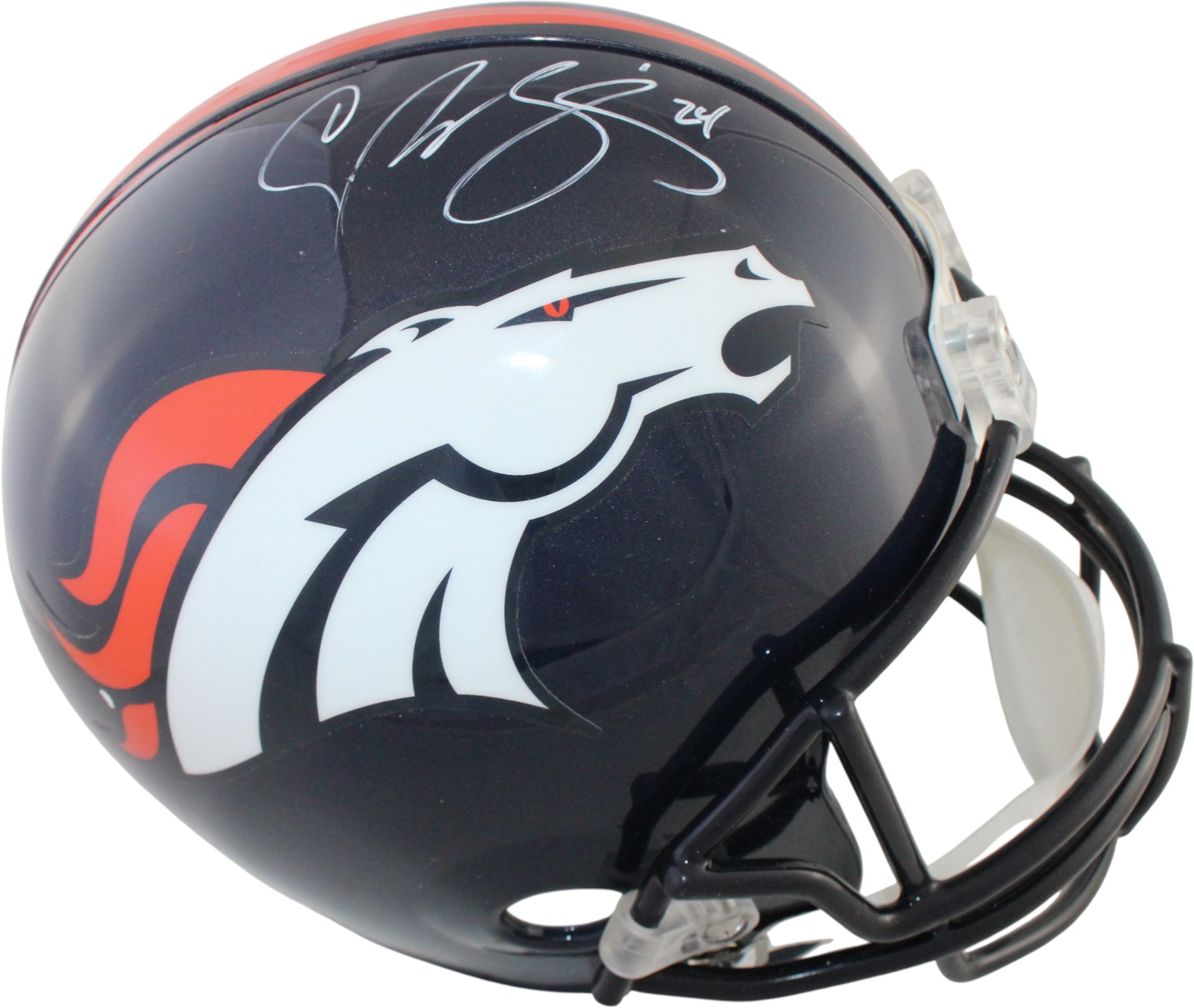Champ Bailey Autographed/Signed Denver Broncos F/S TB VSR4 Helmet JSA 59353 1 Champ Bailey Autographed/Signed Denver Broncos F/S TB VSR4 Helmet JSA 59353