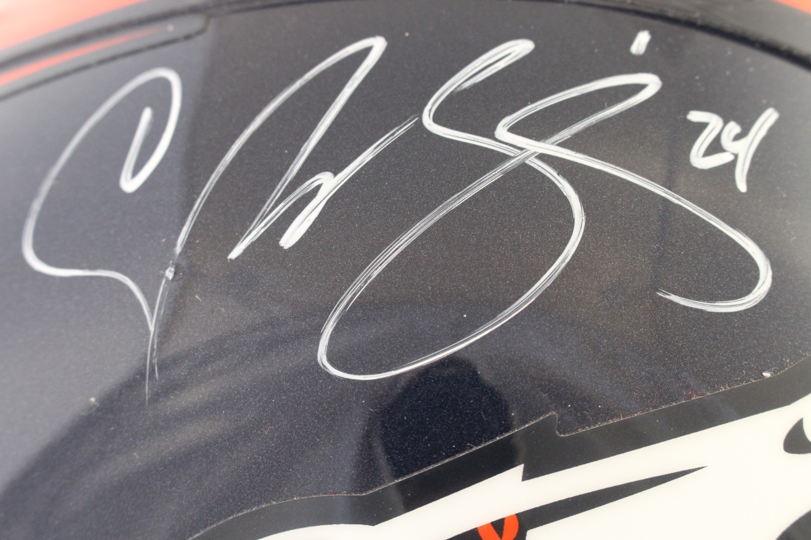 Champ Bailey Autographed/Signed Denver Broncos F/S TB VSR4 Helmet JSA 59353 2 Champ Bailey Autographed/Signed Denver Broncos F/S TB VSR4 Helmet JSA 59353